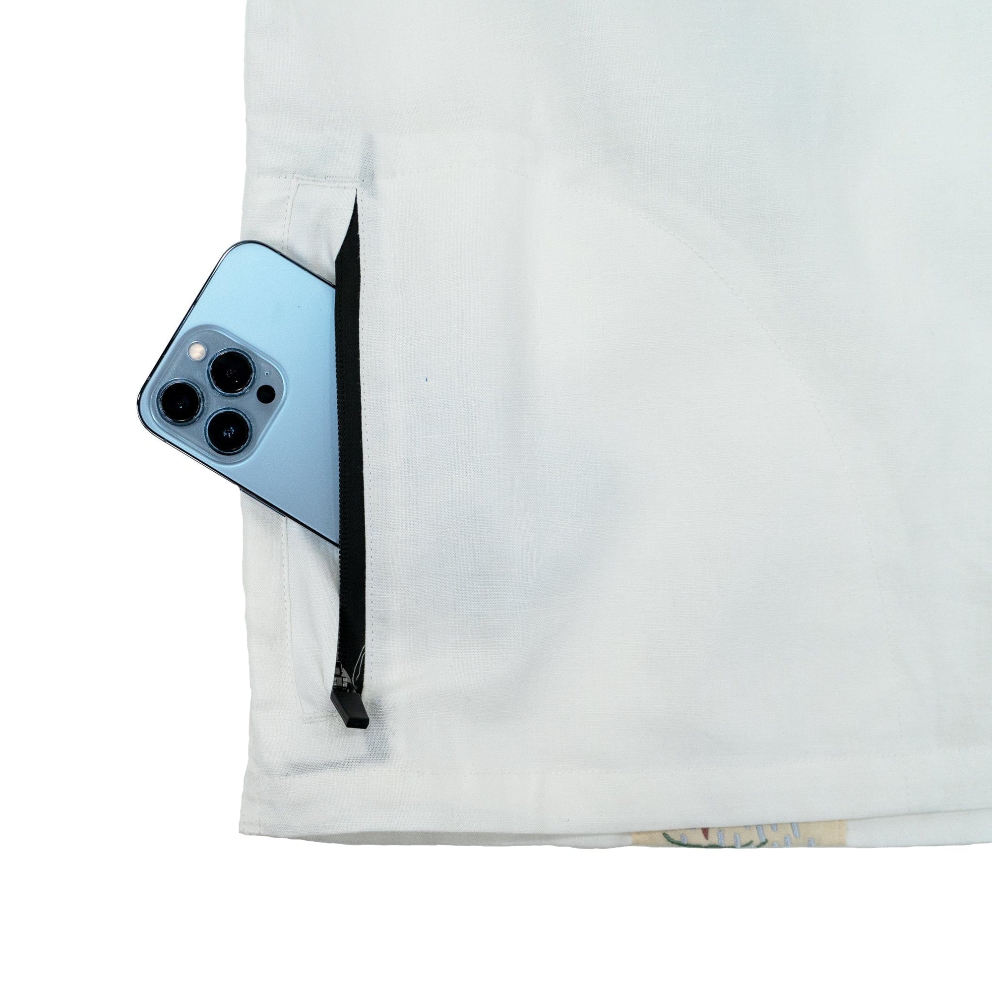 Men’s Tropic High Water Shirt - Guayabera, Agave White Sand