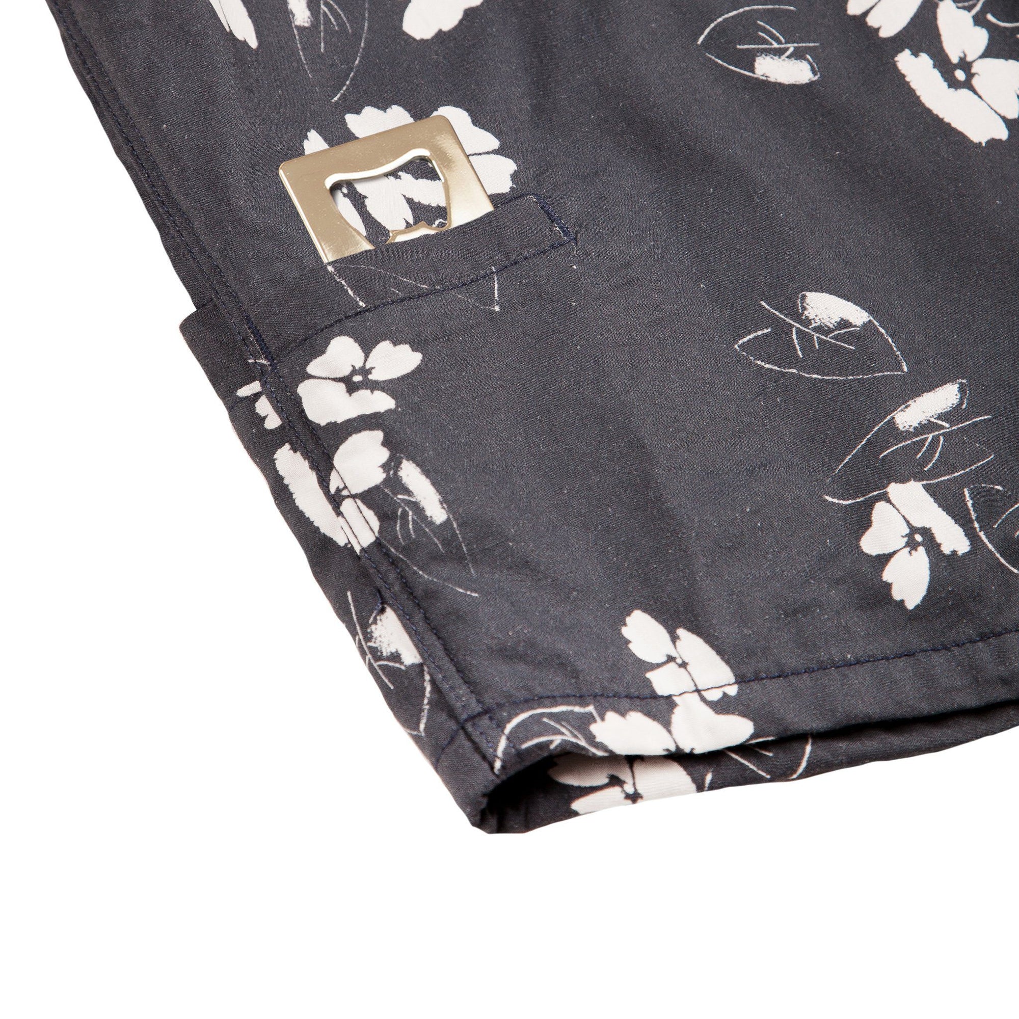 Women’s High Water Hawaiian Shirt With a Bottle Opener - California Poppy Washed Navy - California Cowboy