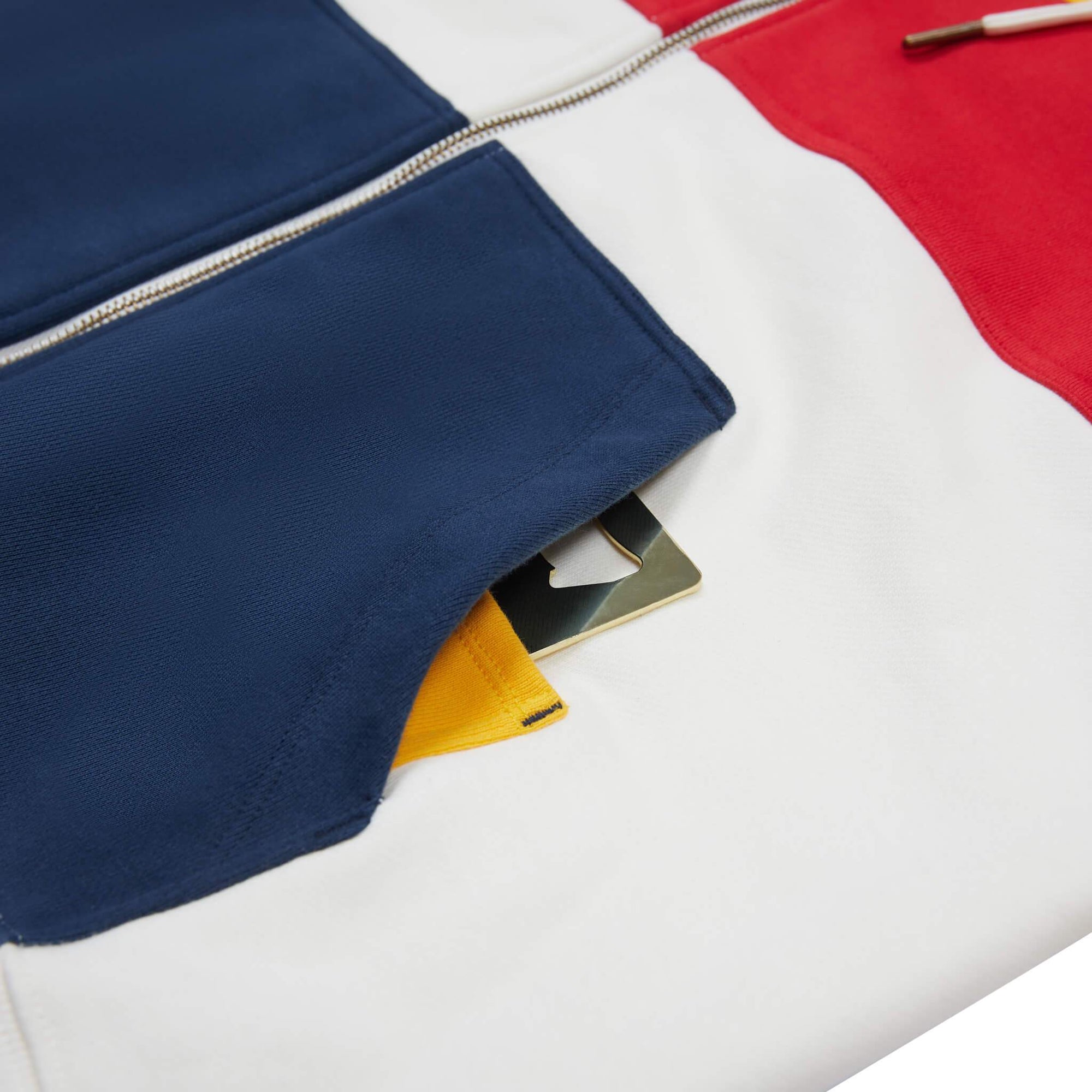 Men&#39;s PCH Full Zip Hoodie - Stripe, White Sand
