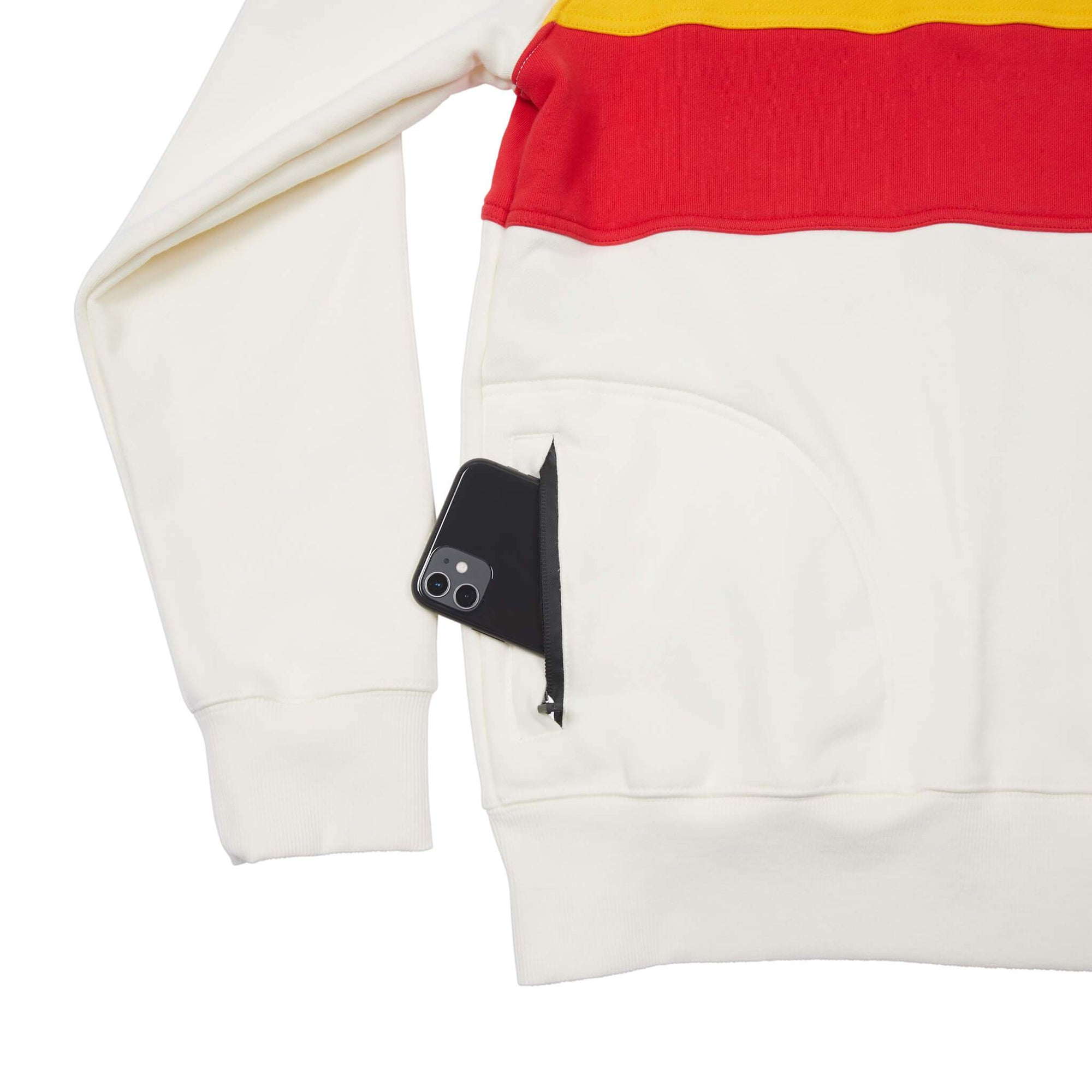 Men&#39;s PCH Full Zip Hoodie - Stripe, White Sand