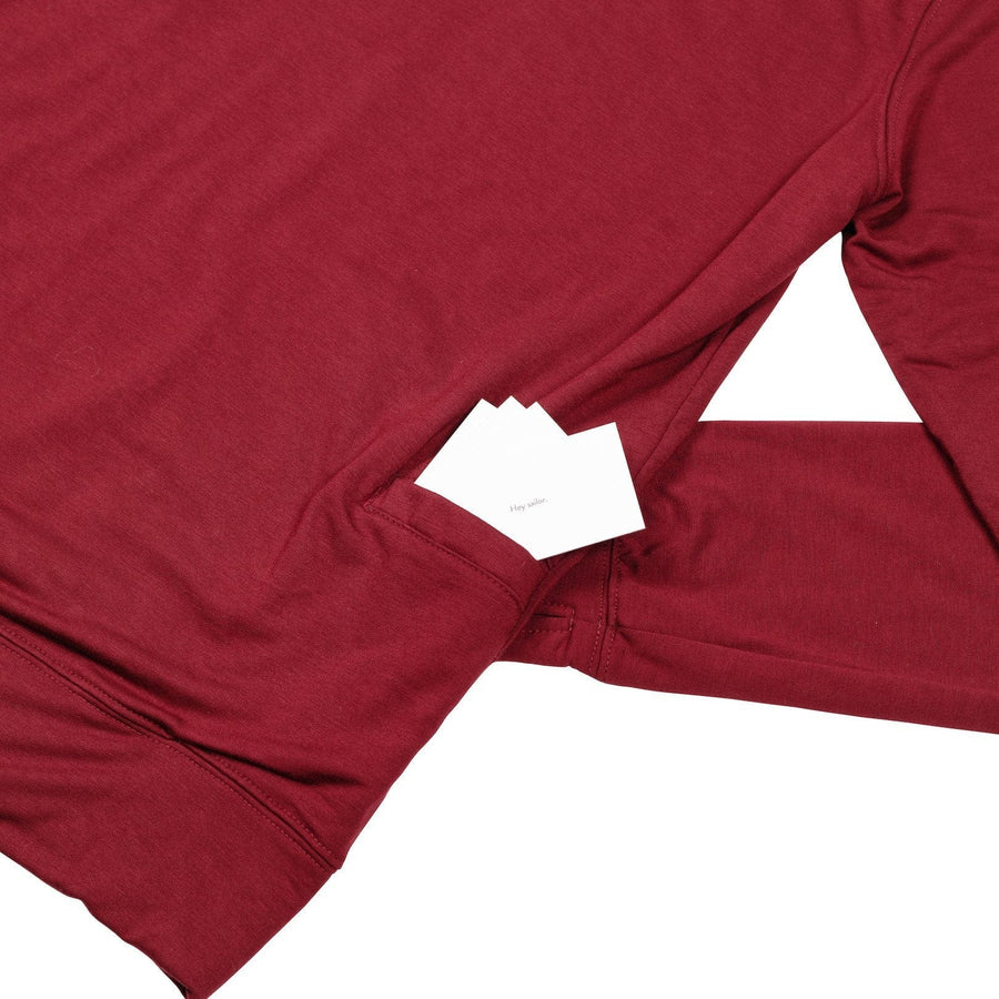 Unisex Wagyu Fleece Hoodie - Burgundy?